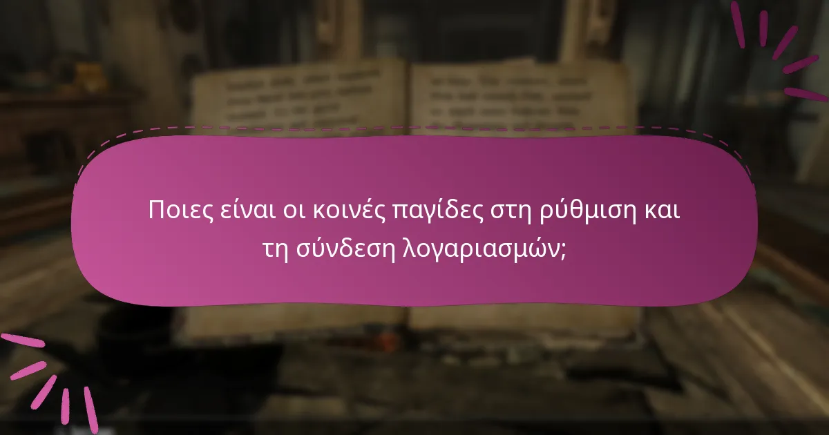 Ποιες είναι οι κοινές παγίδες στη ρύθμιση και τη σύνδεση λογαριασμών;